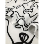 Women's Casual Long Sleeve Double Breasted Blazer for Office and Work - Graphic Print