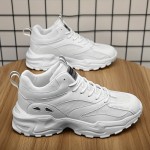 Men's Ankle Top Trendy Mesh Breathable Wear-resistant Chunky Sneakers For Jogging Gym