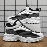 Men's Ankle Top Trendy Mesh Breathable Wear-resistant Chunky Sneakers For Jogging Gym