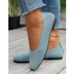Women's Ballet Flat Shoes Knit Dress Shoes Round Toe Comfortable Casual Dressy Slip On Ballerina Flats for Women