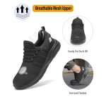 Steel Toe Shoes for Men Safety Puncture Proof Comfy Work Sneakers Lightweight Breathable Non-Slip Construction Shoes