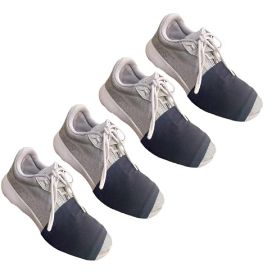 2 Pairs Unisex Over Sneaker Dance Socks, Shoe Covers for Women Ballet Dancers,Dance Socks Over Shoes for Dancing on Smooth Floors Black