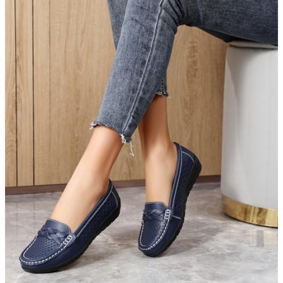 Loafers for Women Business Casual Shoes Comfortable Lightweight Penny Loafers Slip On Work Flats Driving Moccasins Boat Shoes