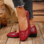 Women's Ballet Flats Business Office Work Dress Shoes Low Wedge Round Toe Slip-Ons Comfortable Dressy Casual Flats for Women