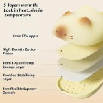 2026 Cat Paws Footprints Fluffy Plush Fleece Height Increase Slippers - Cute Animal Ultra-Thick Slipper with Paw Print