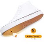 ZGR Men's High Top Canvas Sneakers Lace Up Classic Casual Walking Shoes