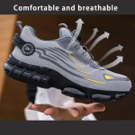 Trainers, Pro Trainers for Men, Steel Shoes 3 Inch Taller, Comfortable Puncture Proof Slip on Sneakers, No More Tying Laces