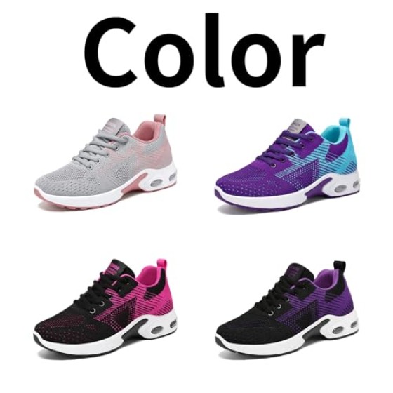 Womens Orthopedic Bowling Shoes, Bowling Shoes Women Breathable Lightweight Mesh Cushion Sneakers Comfortable Soft Soles