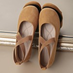 Women's Dress Flats Ballet Flat Shoes Round Toe Fashion Elastic Ankle Strap Comfortable Casual Flats Shoes