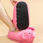 Cute Pig Plush Slippers for Women Men - Unisex Fuzzy House Slippers Soft Warm Cozy Indoor Shoes Non-Slip Sole | US Women 7.5-8 / Men 6-6.5 (Fit 25cm Foot Length)