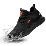 Waterproof Steel Toe Shoes for Men Women Work Shoe Lightweight Safety Sneakers Comfortable Puncture Proof Shoe Zapatos Punta de Acero para Hombres Black